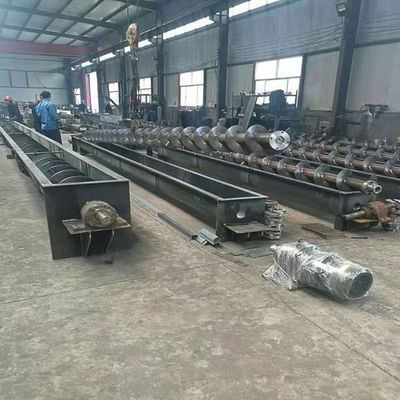 เครื่องให้อาหารสกรูลำเลียงกากตะกอนอุตสาหกรรมแบบไม่มีเพลา SS304 U Groove