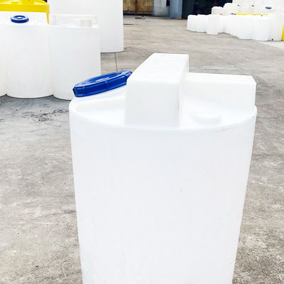 ถังจ่าย PE ด้านล่างกลมขนาด 100 ลิตร Pac / Pam การผสมสารน้ำเสียเคมี