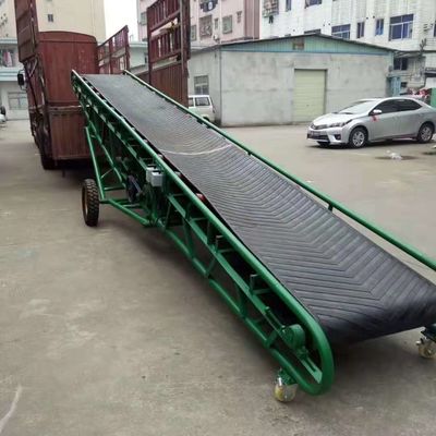 อุตสาหกรรมรองรับเหล็กกล้าคาร์บอนสายพานลำเลียงยางเคลื่อนย้ายได้สำหรับถ่านหินเหมืองเมล็ดพืช