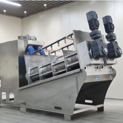 12m3 / H Spiral Sludge Dewatering Machine สแตนเลสถ่านหินเมือกตะกอน Dewatering