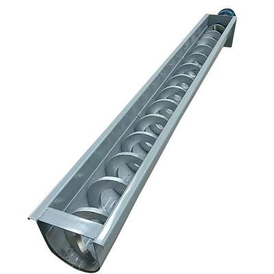 สกรูลำเลียงเหล็กกล้าคาร์บอน 2m3 / H ระบบสายพานลำเลียงเกลียวแบบไม่มีเพลาถ่านหินเถ้าถ่านหิน