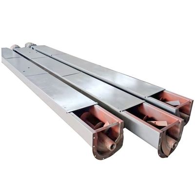 สกรูลำเลียงเหล็กกล้าคาร์บอน 2m3 / H ระบบสายพานลำเลียงเกลียวแบบไม่มีเพลาถ่านหินเถ้าถ่านหิน