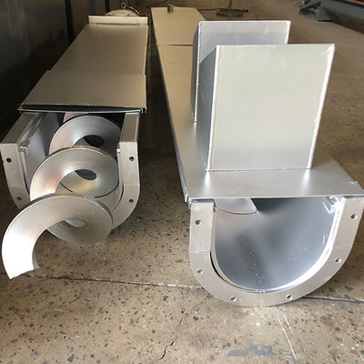 สกรูลำเลียงกากตะกอนเหล็กแมงกานีส สายพานลำเลียงเกลียวแบบไม่มีเพลาสำหรับผงทรายแห้ง