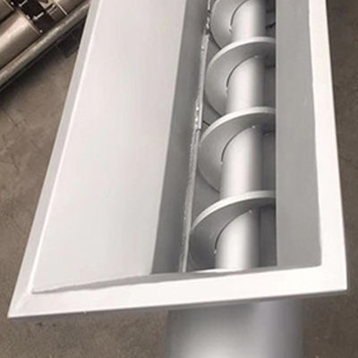 สายพานลำเลียงแบบสกรูรูปตัวยูไม่มีเพลาสำหรับกากตะกอนจากเมล็ดพืชปูนซีเมนต์คาร์บอนเถ้าคอนกรีต