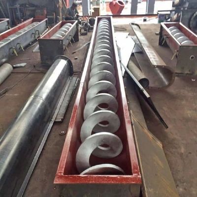 สกรูลำเลียงสแตนเลสแนวนอนเพลาคู่ 1,000 มม. สำหรับอุตสาหกรรมถ่านหิน