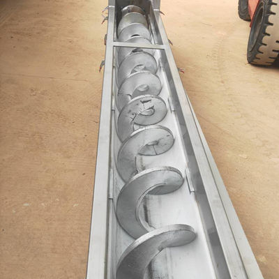 U Type Shaftless Sludge Powder Auger Screw Conveyor Machine SS316L 1-10t/h