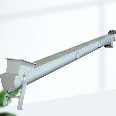 สายพานสกรูเหล็กกล้าคาร์บอนที่ปรับแต่งได้สายพานป้อนผงแห้งชนิด U ยาว 7 ม