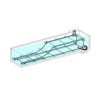 SS304 Chain Plate Sludge Scraper System ความยาว 18 ม. โรงบำบัดน้ำเสีย