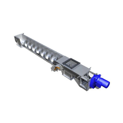 304/316SS สายพานลำเลียงแบบเกลียวเกลียวซีเมนต์ถ่านหินปูนขาว 1.5-5.5kw