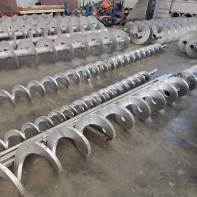 304/316SS สายพานลำเลียงแบบเกลียวเกลียวซีเมนต์ถ่านหินปูนขาว 1.5-5.5kw