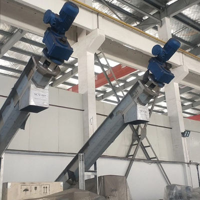 304/316SS สายพานลำเลียงแบบเกลียวเกลียวซีเมนต์ถ่านหินปูนขาว 1.5-5.5kw