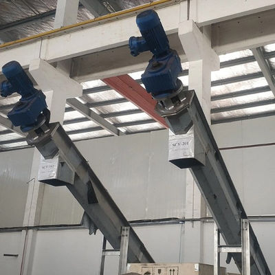 304/316SS สายพานลำเลียงแบบเกลียวเกลียวซีเมนต์ถ่านหินปูนขาว 1.5-5.5kw