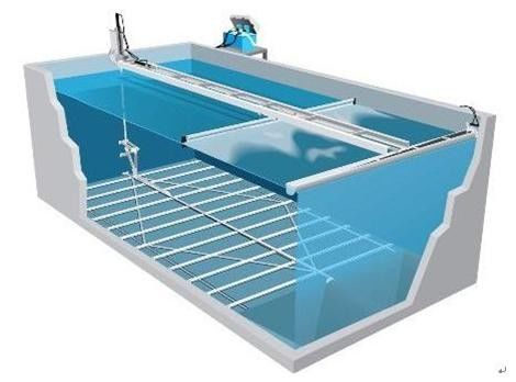 เครื่องขูดตะกอนด้านล่างแบบลูกสูบ