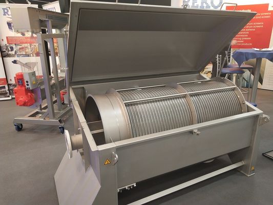 อุปกรณ์กำจัดเศษผงละเอียด Drum Micro Filter เกรดอาหารพร้อมระบบล้างย้อน