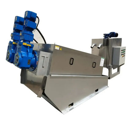 ระบบขจัดคราบตะกอนทำความสะอาดตัวเองแบบก้นหอย Dewatering Press