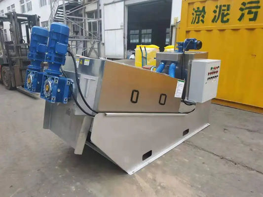 ระบบขจัดคราบตะกอนทำความสะอาดตัวเองแบบก้นหอย Dewatering Press