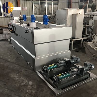 SS304 ระบบบำบัดน้ำเสียแบบรวม PAM อัตโนมัติ 1000l / H การบำบัดน้ำเสีย