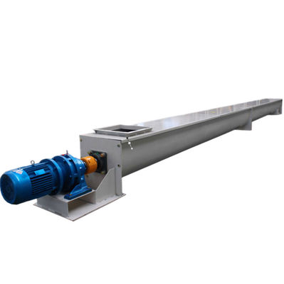 เครื่องให้อาหารสกรูลำเลียงกากตะกอนอุตสาหกรรมแบบไม่มีเพลา SS304 U Groove