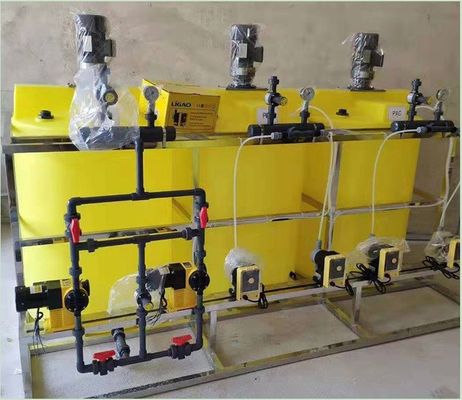 1000L/H PE Pac Pam Flocculant เครื่องจ่ายยาอัตโนมัติละลายช้า