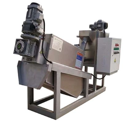 10m3 / H Sludge Dewatering Machine การกรองความเข้มข้นกดการแยกของเหลวที่เป็นของแข็ง Integrated Screw Stacker