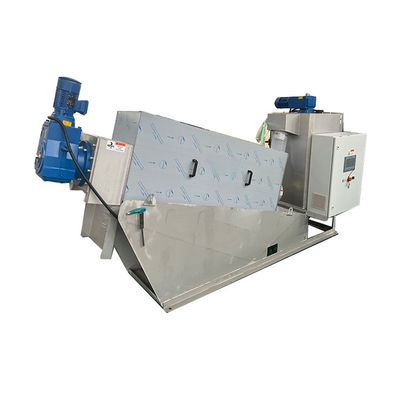 50m3 / H Screw Press Sludge Dewatering Machine สำหรับโรงงานเคมี