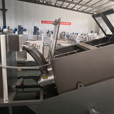 50m3 / H Screw Press Sludge Dewatering Machine สำหรับโรงงานเคมี