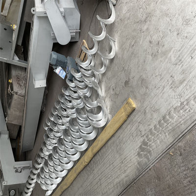 โรงงานบำบัดน้ำเสีย Shaftless Spiral Conveyor Grid อุปกรณ์ลำเลียงสารตกค้าง
