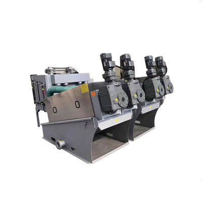 กากตะกอนอุตสาหกรรมแบบก้นหอย Dewatering Machine โรงบำบัดน้ำเสียฟาร์มอุจจาระ