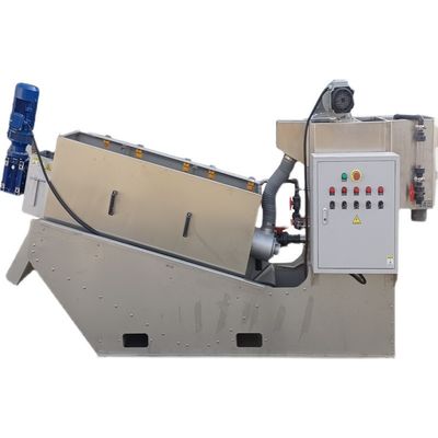 เกลียวชนิดสกรูกดตะกอน Dewatering Machine SS 304 วัสดุ