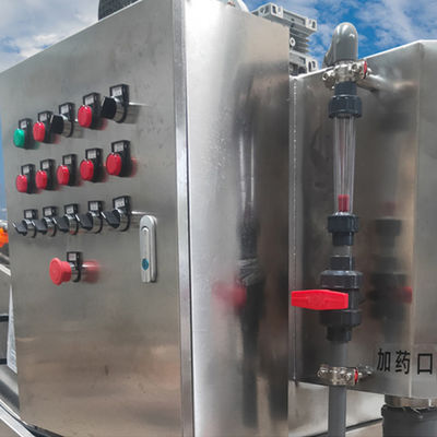เกลียวชนิดสกรูกดตะกอน Dewatering Machine SS 304 วัสดุ
