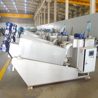 Screw Press Chemical Plant Sludge Dewatering Equipment อัตโนมัติเต็มรูปแบบ