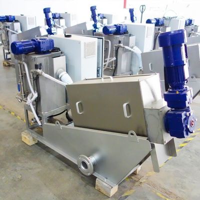 Screw Press Chemical Plant Sludge Dewatering Equipment อัตโนมัติเต็มรูปแบบ