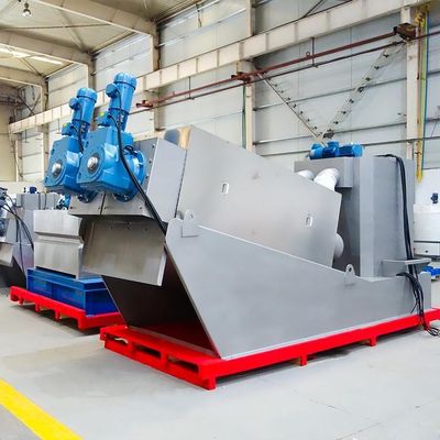Screw Press Chemical Plant Sludge Dewatering Equipment อัตโนมัติเต็มรูปแบบ