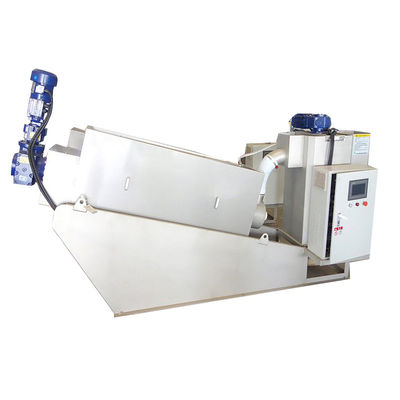Screw Press Chemical Plant Sludge Dewatering Equipment อัตโนมัติเต็มรูปแบบ