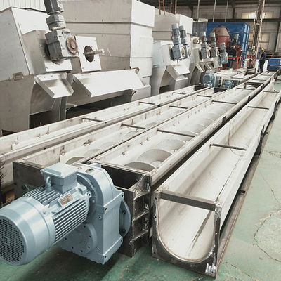 304 สเตนเลสสตีล U Shaped Shaftless Screw Conveyor Machine ความยาว 1~20m