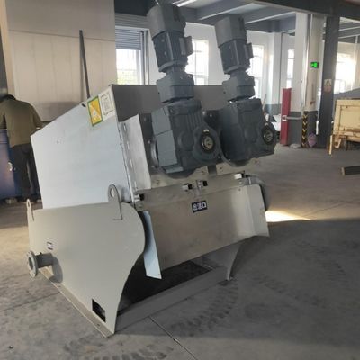 90-150kg/H Screw Press Sludge Dewatering Machine สำหรับโรงงานพิมพ์และย้อมสี