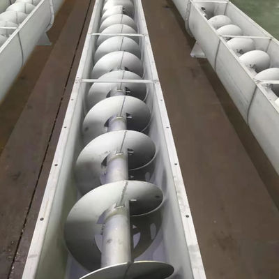 1-40m Shaftless Screw Conveyor Auger Screw Conveyor สำหรับการลำเลียงกากตะกอนน้ำมัน