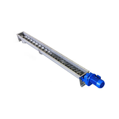 30t / H สายพานลำเลียงสกรู Ss แบบเอียงแบบพกพา U Groove Sludge Screw Belt Conveyor