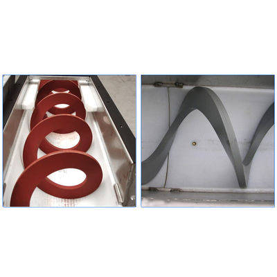 30t / H สายพานลำเลียงสกรู Ss แบบเอียงแบบพกพา U Groove Sludge Screw Belt Conveyor