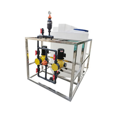 CE ISO 250L~10000L เครื่องจ่ายยาอัตโนมัติ PAC/PAM Flocculant Dosing System