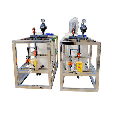 CE ISO 250L~10000L เครื่องจ่ายยาอัตโนมัติ PAC/PAM Flocculant Dosing System