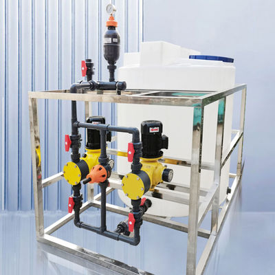 CE ISO 250L~10000L เครื่องจ่ายยาอัตโนมัติ PAC/PAM Flocculant Dosing System
