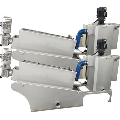 304SS 316SS เครื่องอัดกากตะกอนแบบสกรู 20m3 / H อุปกรณ์บำบัดน้ำเสีย