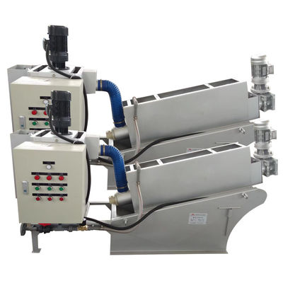 SS304 Screw Press Slduge Dewatering Machine เครื่องบำบัดกากตะกอน 1-500m3/H