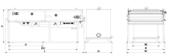 ข้นตะกอนแรงโน้มถ่วง 500 มม., 5m3 / ชม. Thickener สายพานแรงโน้มถ่วง
